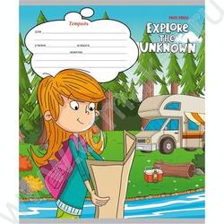 Тетрадь  12л линейка косая "Девчонки в походе" 5видов | Фото 3