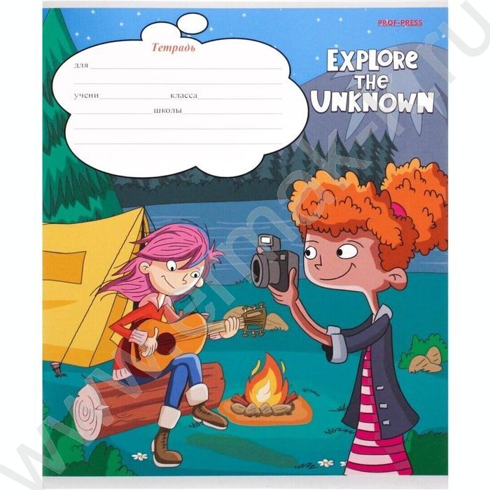 Тетрадь  12л линейка косая "Девчонки в походе" 5видов | Фото 5