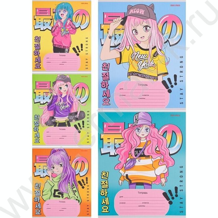 Тетрадь  12л линейка косая "Модницы" 5видов | Фото 1