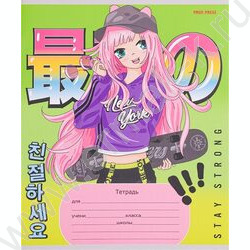 Тетрадь  12л линейка косая "Модницы" 5видов | Фото 7