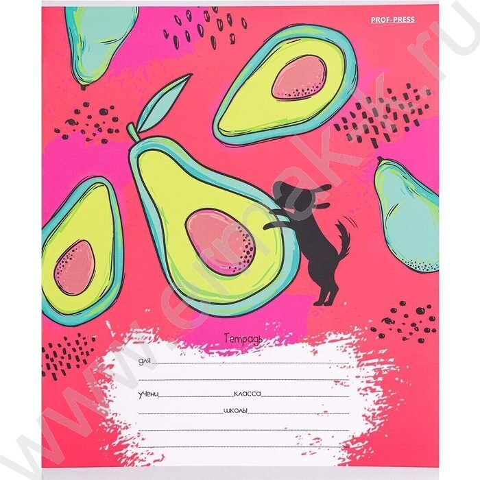 Тетрадь  12л линейка косая "Фруктовые зарисовки" 5видов | Фото 5