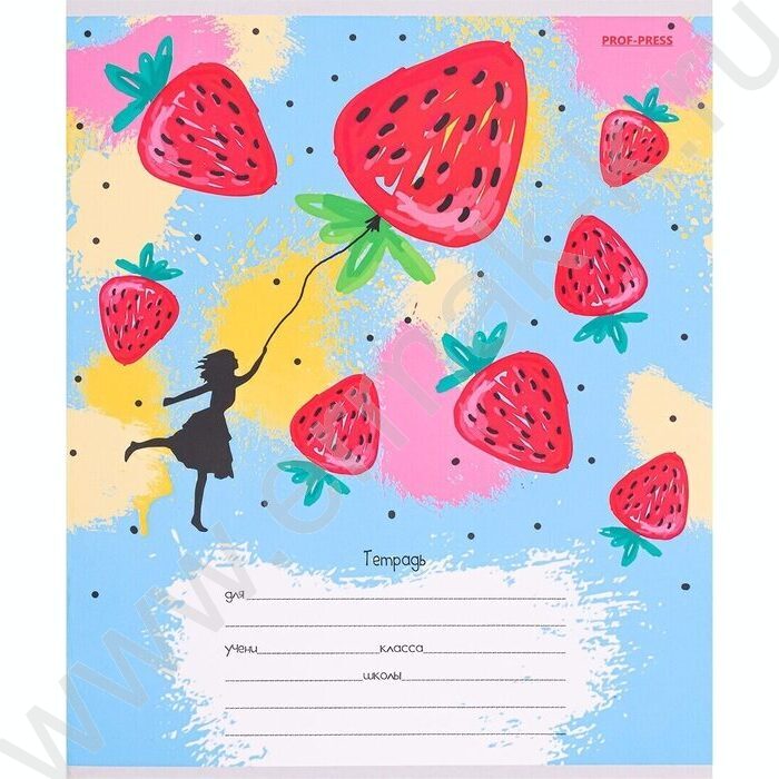 Тетрадь  12л линейка косая "Фруктовые зарисовки" 5видов | Фото 6