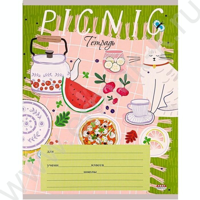 Тетрадь  24л клетка "Волшебный пикник" 5видов | Фото 3