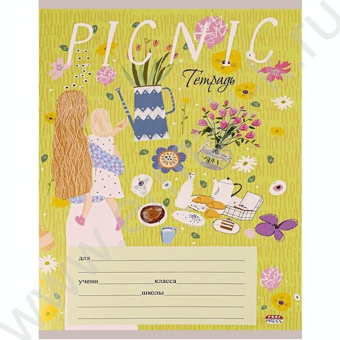 Тетрадь  24л клетка "Волшебный пикник" 5видов | Фото 4