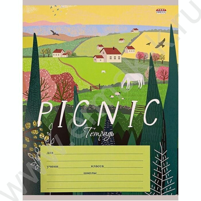 Тетрадь  24л клетка "Волшебный пикник" 5видов | Фото 6