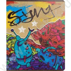 Тетрадь  48л клетка "Клевое граффити" /крафт/ 5видов | Фото 4