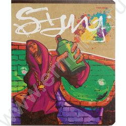 Тетрадь  48л клетка "Клевое граффити" /крафт/ 5видов | Фото 5