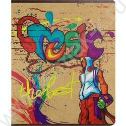 Тетрадь  48л клетка "Клевое граффити" /крафт/ 5видов | Фото 6