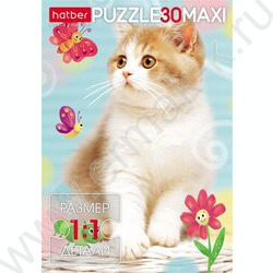 Пазлы   30 MAXI Пушистый котик | Фото 2