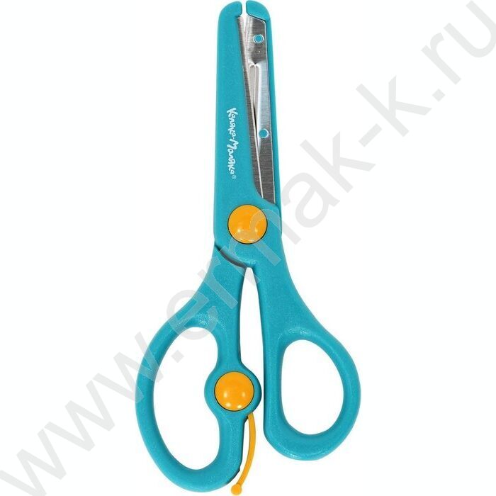 Ножницы 13,5см детские безопасные Каляка-Маляка /бирюзовые /с возвратным механизмом | Фото 1