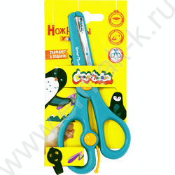 Ножницы 13,5см детские безопасные Каляка-Маляка /бирюзовые /с возвратным механизмом | Фото 3