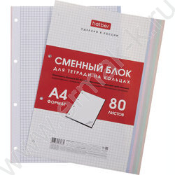 Сменный блок А4  80л универсальная перфорация/многоцветный срез | Фото 2