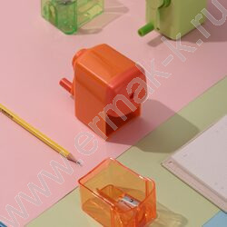 Точилка механическая 1 отверстие пластик /ассорти | Фото 4