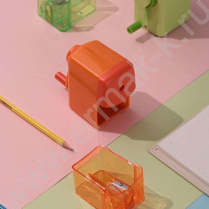 Точилка механическая 1 отверстие пластик /ассорти | Фото 4