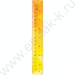Линейка пл 20см гибкая /двухсторонняя шкала /ассорти | Фото 3