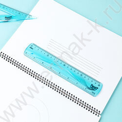 Геометрический набор 3предм пластик /лин.20см., треуг., транспортир /ассорти | Фото 8