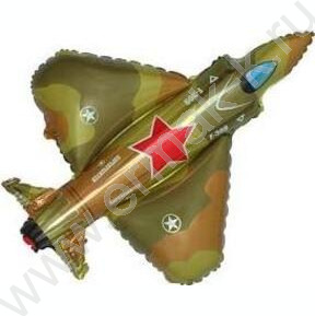Шар воздушный 11" Фигура Истребитель камуфляж 99*95 см