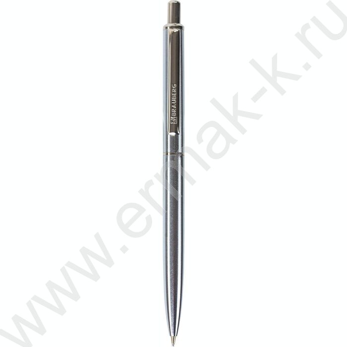 Ручка шар синяя, 0,5мм "Larghetto" /корпус серебристый с хромированными деталями | Фото 1