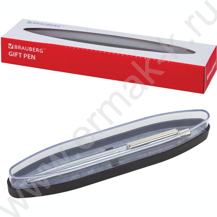 Ручка шар синяя, 0,5мм "Larghetto" /корпус серебристый с хромированными деталями | Фото 7