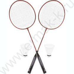 Игра Бадминтон  металл 2 ракетки 63*20,5 см,волан 2 шт,сетка ассорти | Фото 1