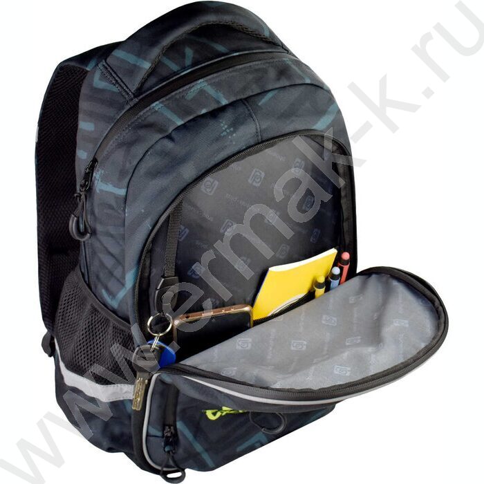 Рюкзак школьный Пингвин-сноубордист полиэстер, сублимация, 1 отделение (-я), молния, тип спинки: | Фото 8