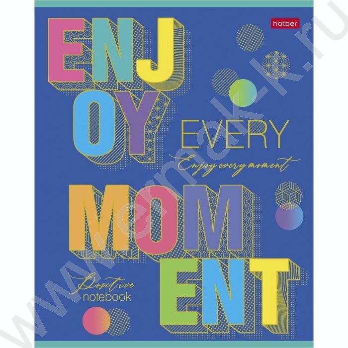 Тетрадь  80л клетка "Живи настроением!" /мат. ламин.3D фольга,3D лак/ ассорти | Фото 1