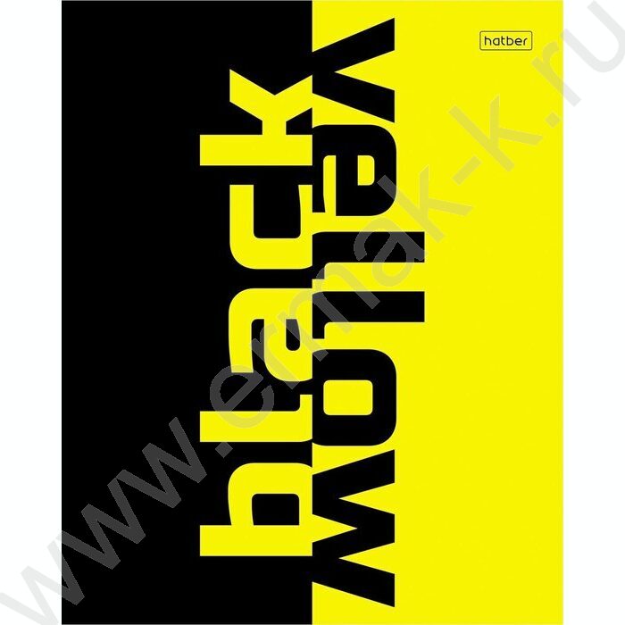Тетрадь  96л клетка "Black&Yellow" /глянц. ламин. /5видов | Фото 1