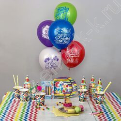 Свечи д/торта "С Днем Рождения" 8 см с держателями  6шт/уп | Фото 6