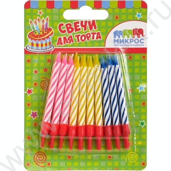 Свечи д/торта с держателями 5см 20шт/уп | Фото 2