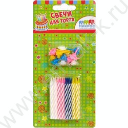Свечи д/торта с держателями 6см 24шт/уп | Фото 2