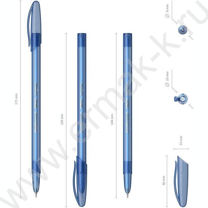 Ручка шар Neo® Stick Original 0,7мм, синяя /цвет корпуса - матовый синий | Фото 3