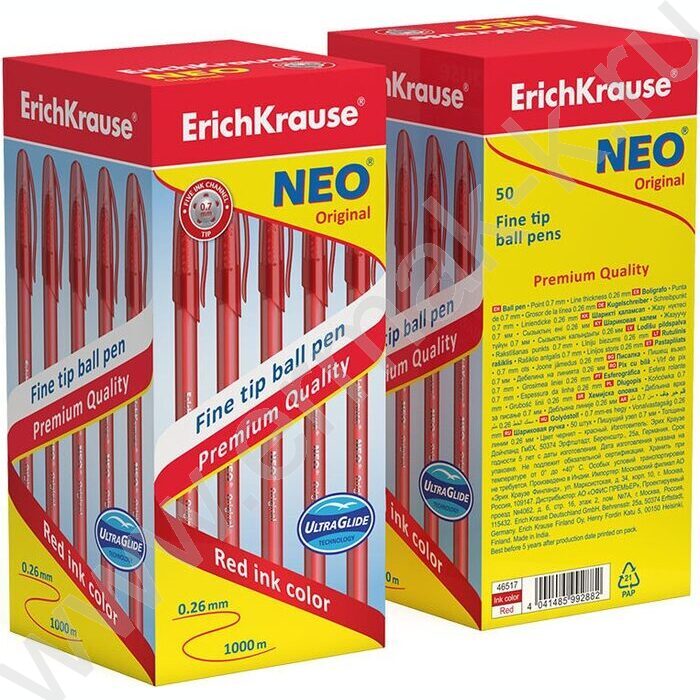 Ручка шар Neo® Stick Original 0,7мм, красная /цвет корпуса - матовый красный | Фото 4
