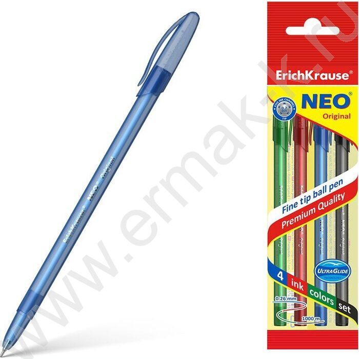 Ручка шар /набор  4шт/4цв Neo® Stick Original 0,7мм | Фото 2
