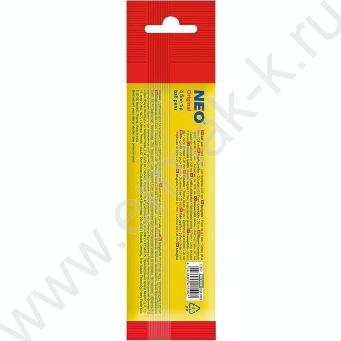 Ручка шар /набор  4шт/4цв Neo® Stick Original 0,7мм | Фото 5
