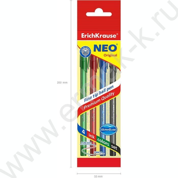 Ручка шар /набор  4шт/4цв Neo® Stick Original 0,7мм | Фото 6