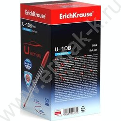Ручка шар U-108 Stick Classic 1,0мм, красная /форма корпуса - треугольная | Фото 4