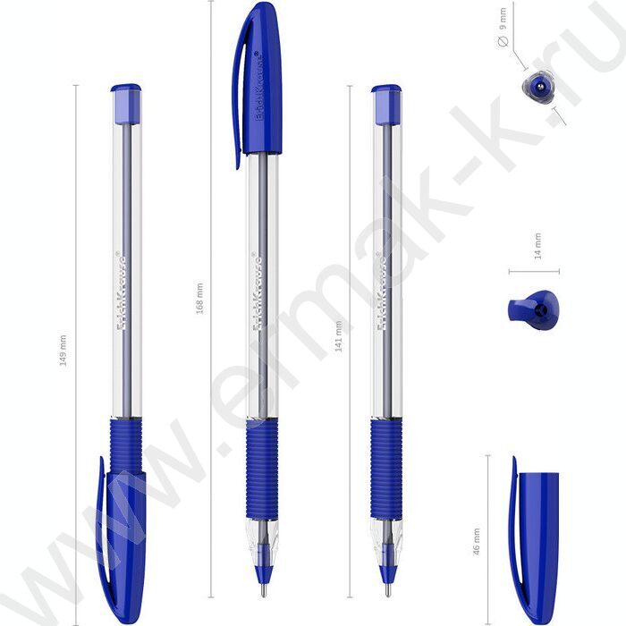 Ручка шар Ultra Glide Technolody U-109 Classic Stick&Grip 1,0мм синяя /резиновый грип | Фото 3