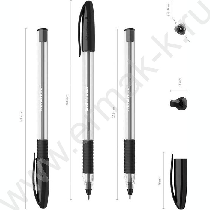 Ручка шар Ultra Glide Technolody U-109 Classic Stick&Grip 1,0мм черная /резиновый грип | Фото 3