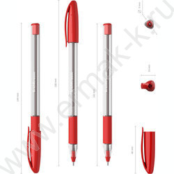 Ручка шар Ultra Glide Technolody U-109 Classic Stick&Grip 1,0мм красная /резиновый грип | Фото 3