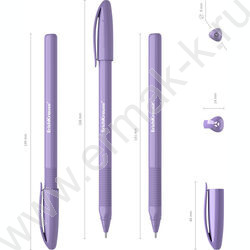 Ручка шар U-109 Stick&Grip Pastel 1,0мм, синяя /форма корпуса - треугольна | Фото 4