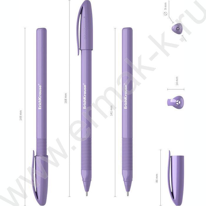 Ручка шар U-109 Stick&Grip Pastel 0,7мм, синяя /форма корпуса - треугольна | Фото 4