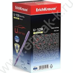 Ручка шар U-109 Stick&Grip Pastel 1,0мм, синяя /форма корпуса - треугольна | Фото 5