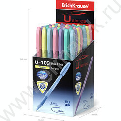Ручка шар U-109 Stick&Grip Pastel 1,0мм, синяя /форма корпуса - треугольна | Фото 6