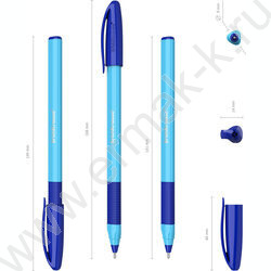Ручка шар Ultra Glide Technolody U-109 Neon Stick&Grip 1,0мм синяя /форма корпуса - треугольная | Фото 4
