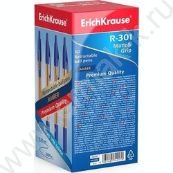 Ручка шар авт R-301 Amber Matic&Grip 0.7мм синяя /корпус янтарный /резиновый держатель | Фото 4