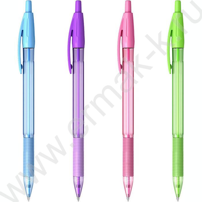 Ручка шар авт R-301 Spring Matic&Grip 0.7мм синяя /корпус ассорти /резиновый держатель | Фото 1