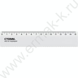 Линейка пл 15см с волнистым краем /непрозрачная, белая | Фото 1