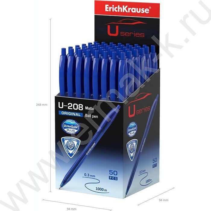 Ручка шар авт U-208 Original Matic 1.0мм синяя | Фото 5