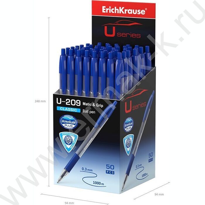 Ручка шар авт U-209 Classic Matic&Grip 1.0мм синяя /резин. держатель | Фото 5