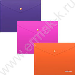 Папка-конверт на кнопке А5+ Soft Caribbean Sunset /ассорти | Фото 1